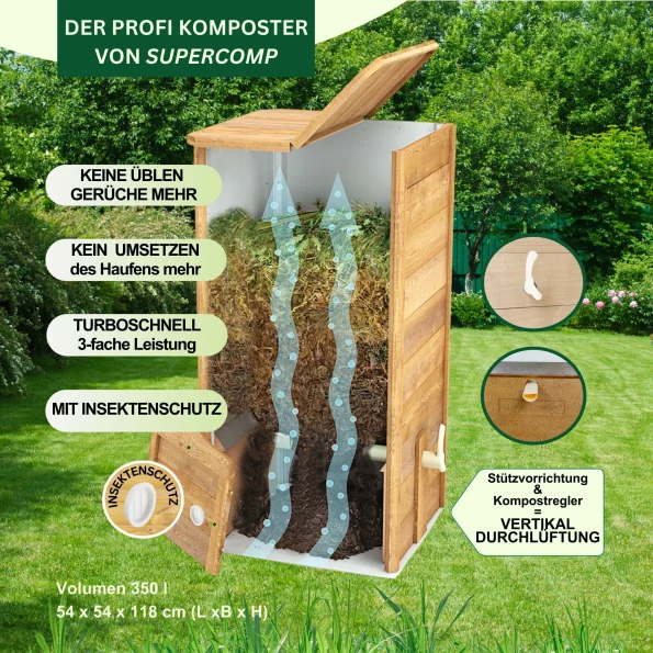 SUPERCOMP HOLZKOMPOSTER 340L – Bild 2